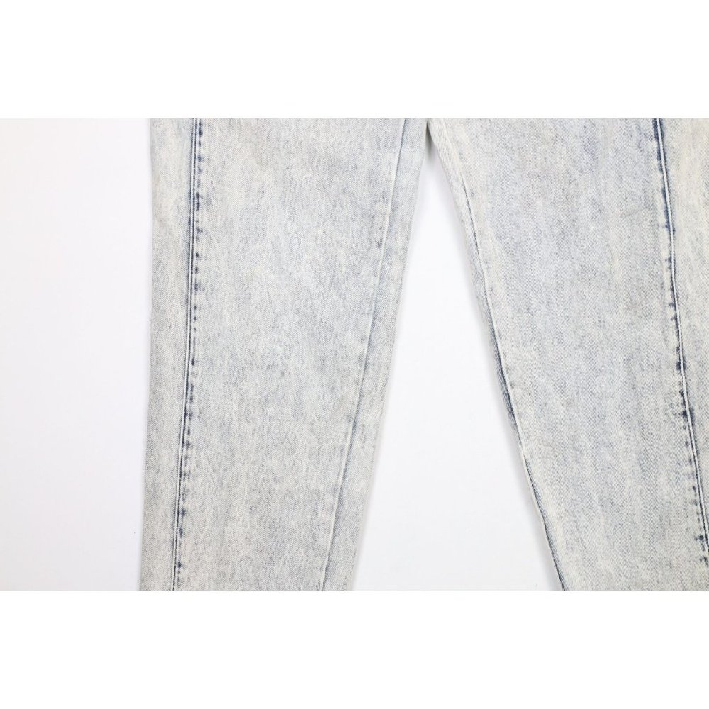 NOS Vintage 80s Streetwear Mens 30x36 Pleated Studded Tapered Leg Denim Jeans - Picture 5 of 14